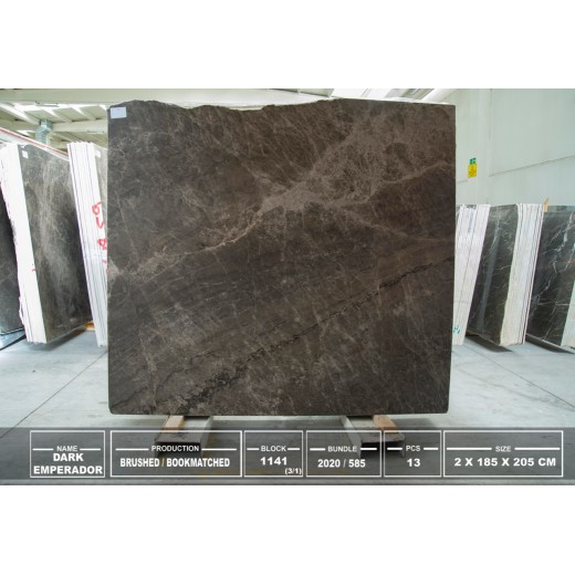 DARK EMPERADOR BRUSHED SLABS