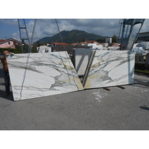 CALACATTA CLASSICO NET BACK/RESIN/POLISHED