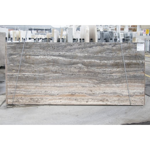 TRAVERTINO BROWN & SILVER